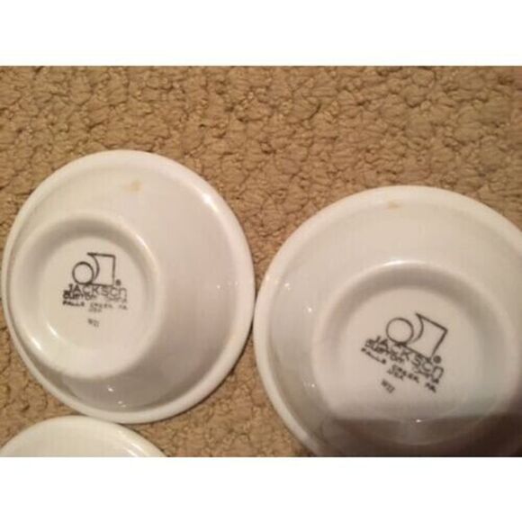 JACKSON CHINA SET OF 4 BLUE 4" BOWLS--FALLS CREEK PENNSYLVANIA **NICE** - Picture 3 of 3